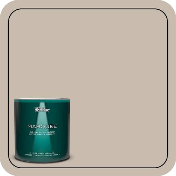 BEHR MARQUEE 1 qt. #ECC-44-1 Barley Field Semi-Gloss Enamel Interior Paint & Primer