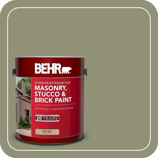 1 gal. #PFC-39 Moss Covered Flat Interior/Exterior Masonry, Stucco and Brick Paint