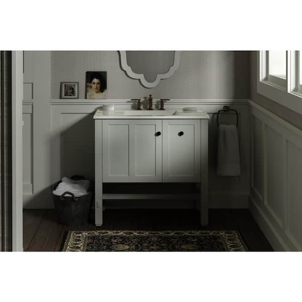 KOHLER Tresham 36 in. W x 22 in. D x 34.5 in. H Bathroom Vanity Cabinet without Top in Linen White