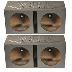 15-Volt Dual 15 in. Vented Port Subwoofer Sub Box with Bedliner Spray (2-Pack)