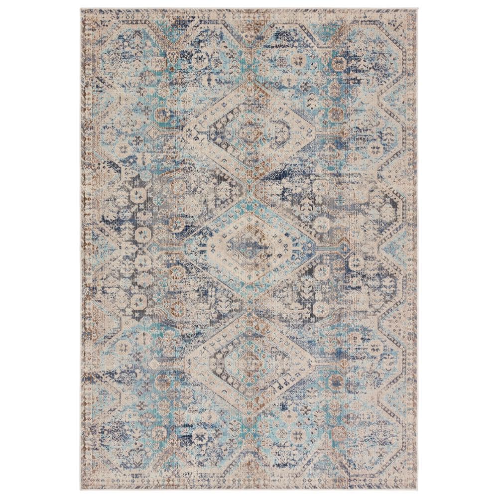 VIBE BY JAIPUR LIVING Marquess 5 ft. x 8 ft. Medallion Blue/Gray Indoor ...