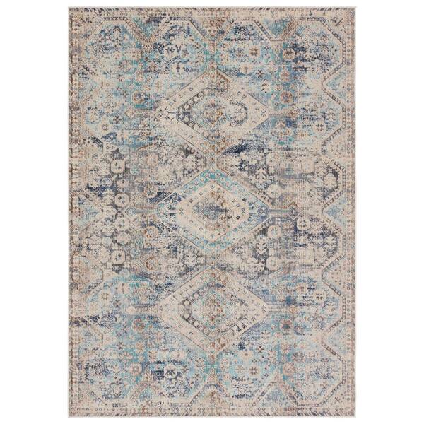 VIBE BY JAIPUR LIVING Marquess 5 ft. x 8 ft. Medallion Blue/Gray Indoor
