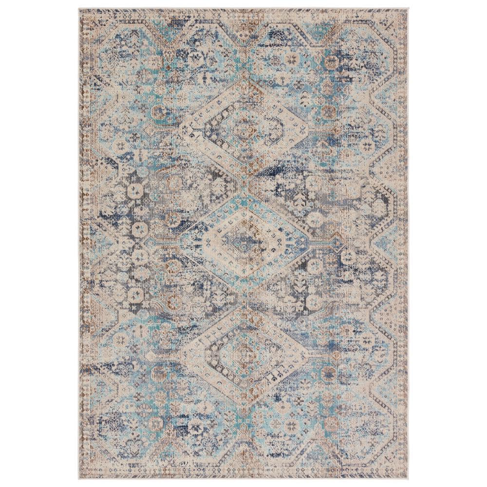 VIBE BY JAIPUR LIVING Marquess 8 ft. x 10 ft. Medallion Blue/Gray Indoor/Outdoor Area Rug