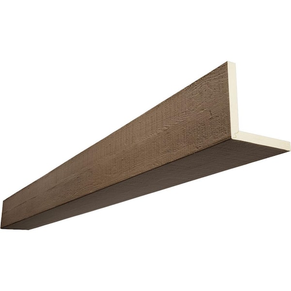 Ekena Millwork Endurathane 8 in. H x 8 in. W x 8 ft. L Rough Cedar Honey Wheat Faux Wood Beam