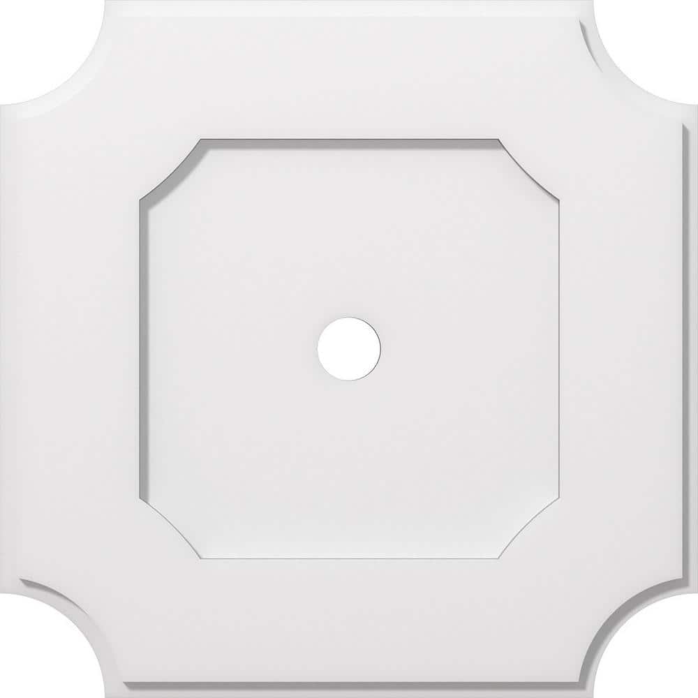Ekena Millwork 1 in. P X 13 in. C X 22 in. OD X 2 in. ID Locke Architectural Grade PVC Contemporary Ceiling Medallion