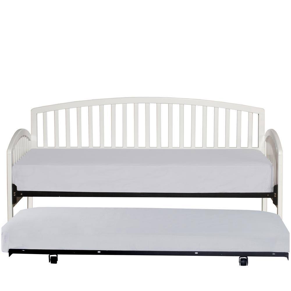 Hillsdale Furniture Carolina White Daybed with Suspension Deck and Roll