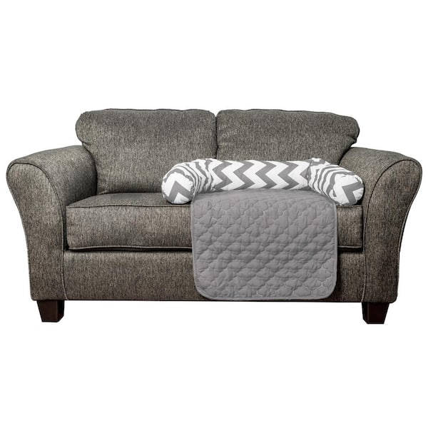 QuickFit Fubba Water Resistant Grey Fit Polyester Fit Chair Slip Cover