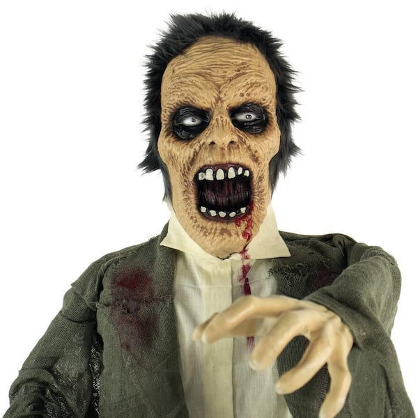 Haunted Hill Farm 64 in. Touch Activated Animatronic Zombie HHZOMB 