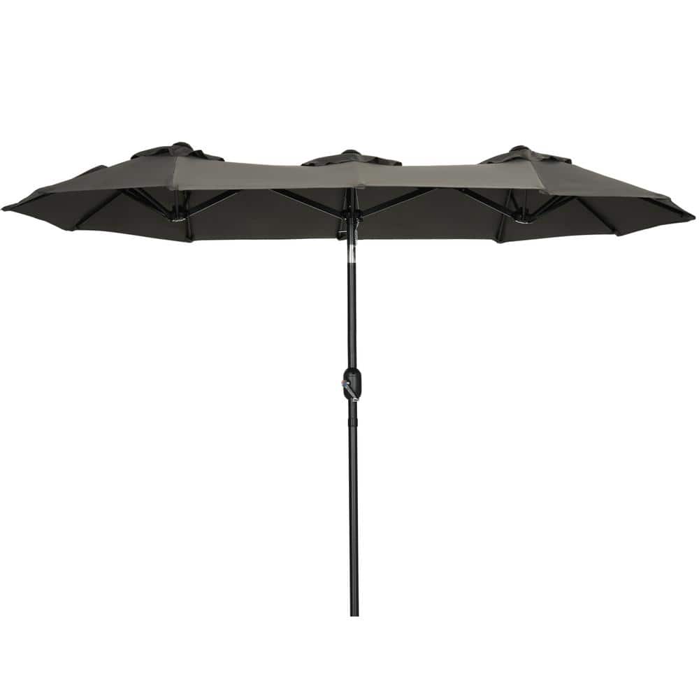 Outsunny 9 ft. Double-Sided Umbrella Large Outdoor Market