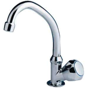 Standard Cold Water Tap with Swivel Spout and Standard Knob, Chrome Plated Brass