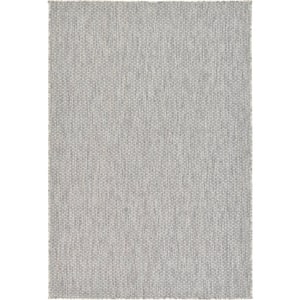 Outdoor Solid Light Gray 4' 0 x 6' 0 Area Rug