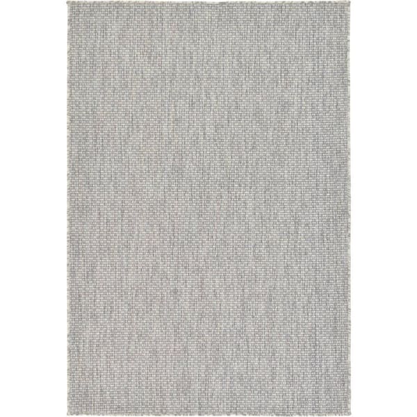 Unique Loom Outdoor Multi Border Gray 2' 2 x 3' 0 Area Rug 3127207 - The  Home Depot