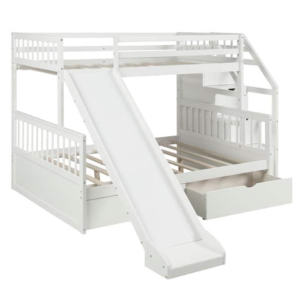 full size bunk bed with slide