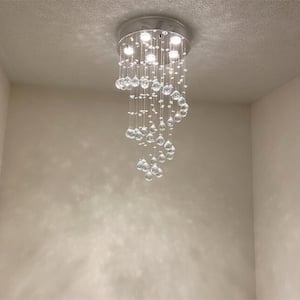 Albany 5-Light Clear Unique Tiered Chandelier with Crystal Accents