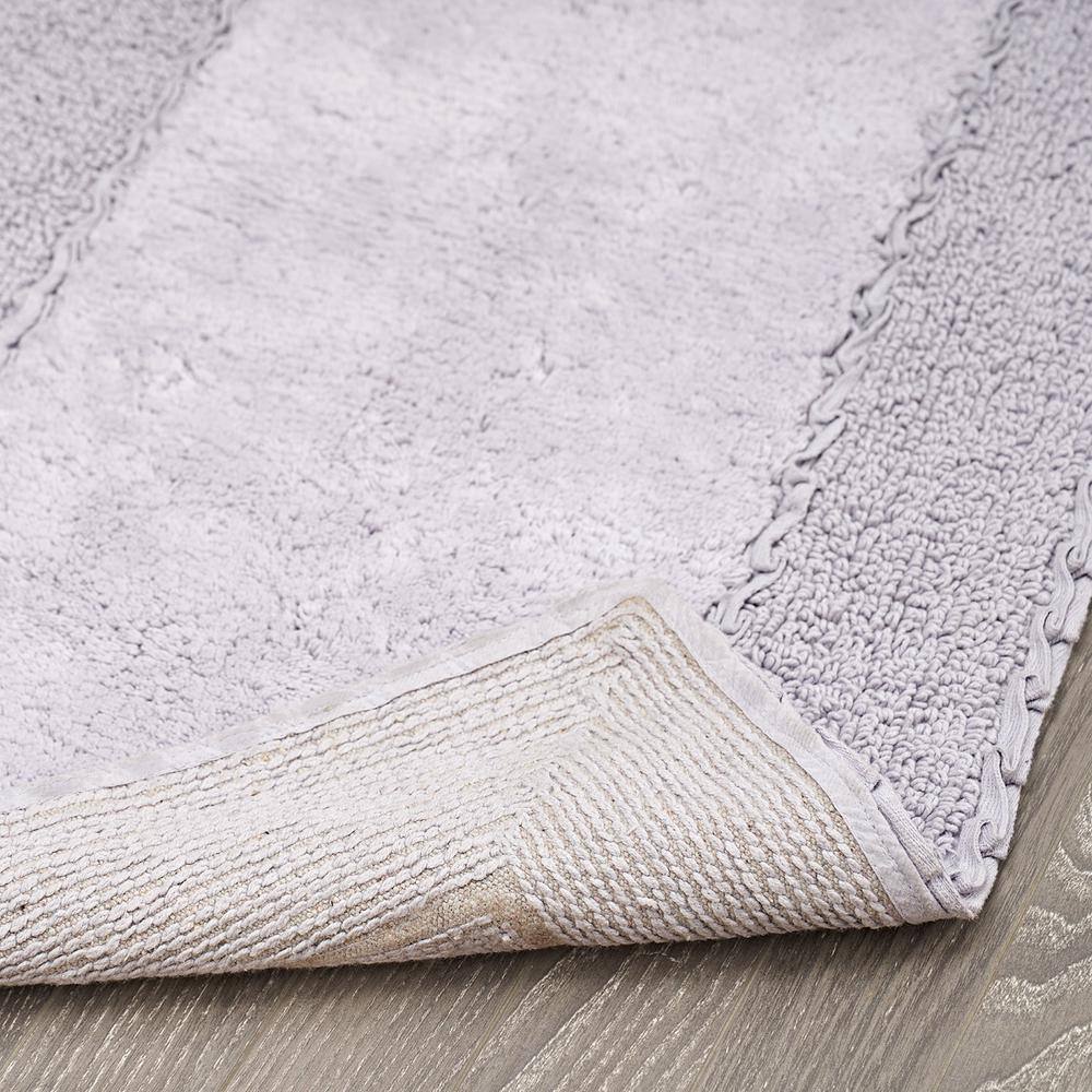 Lavender Cotton Ruffle Border Bath Rug 17" x 24"