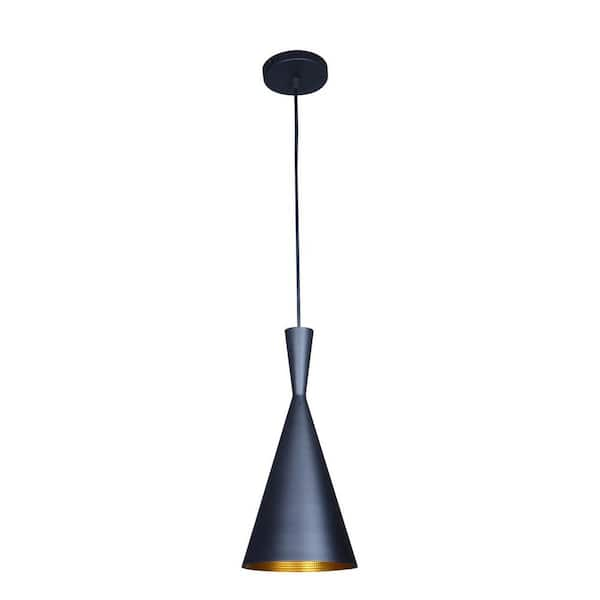 berkley black and gold single light pendant