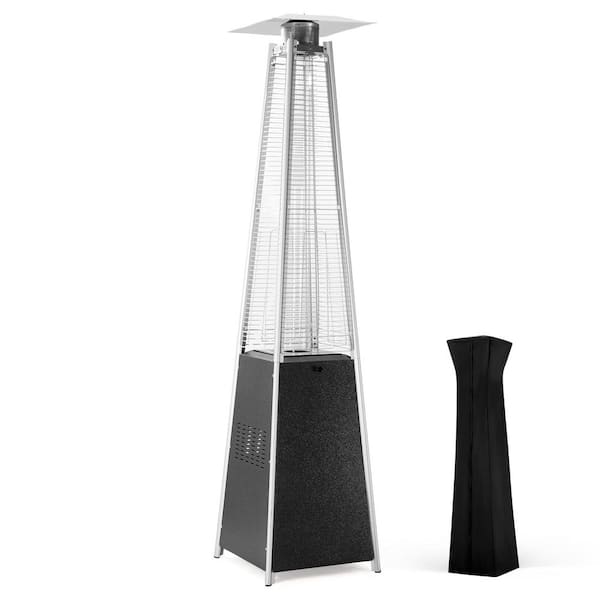 PamaPic 42,000 BTU Residential Silver Propane Heater with Cover