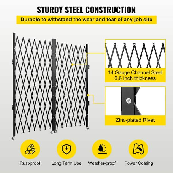 Metal clearance expandable gate