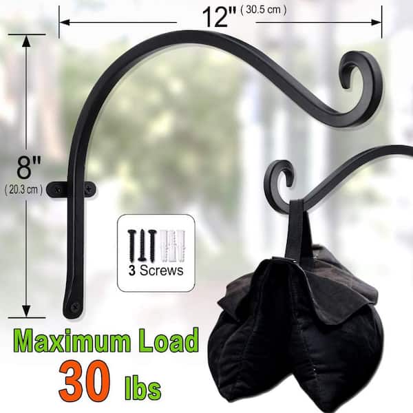 Wall Hook Hangings Plant Brackets,Outdoor Indoor Decorative Iron Wall Hooks   Iron Wall Hooks Outdoor Indoor Decorative Hooks Rust-Resistant Metal  Plant Bracket Hook for Bird Feeder Bairong : : Patio, Lawn 