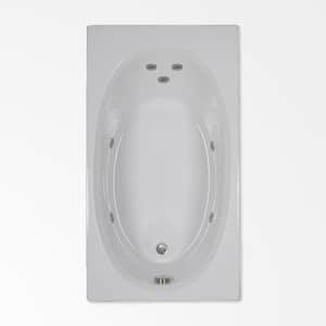 Designer Series 60 in. x 36 in. Whirlpool Bathtub with Left Drain in White