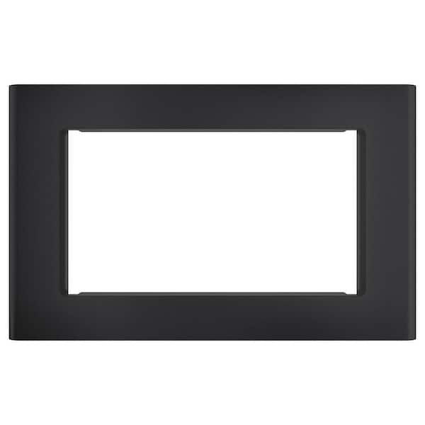 GE Microwave Optional 27 in. Built-In Trim Kit in Black Slate, Fingerprint Resistant