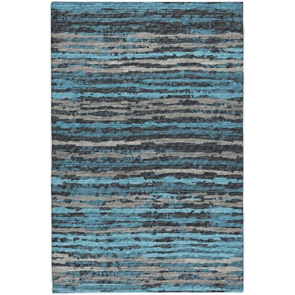 Dream Shag Premium Machine Washable Abstract ADS75 Peacock 10 ft. x 14 ft. Area Rug