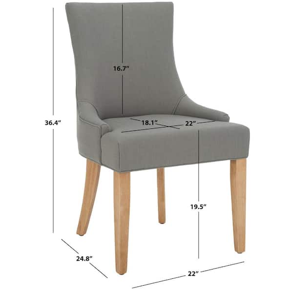 SAFAVIEH Lester Granite Linen Dining Chair (Set of 2)