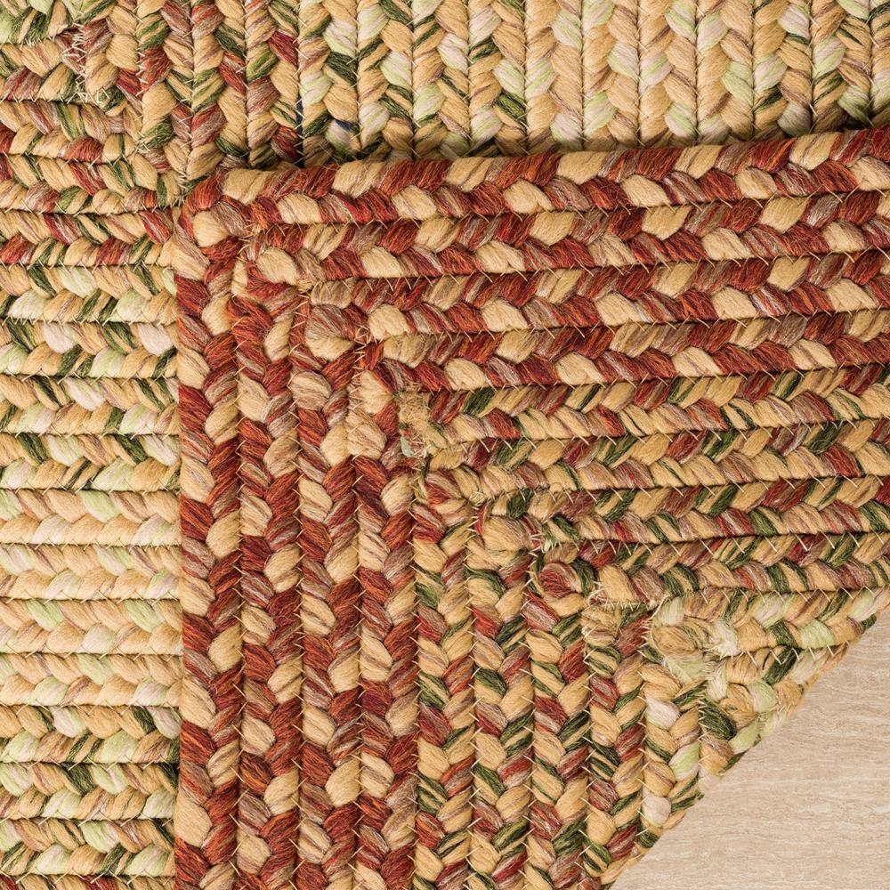 Rust and Multi Braided Reversible Synthetic Area Rug 3' x 5'