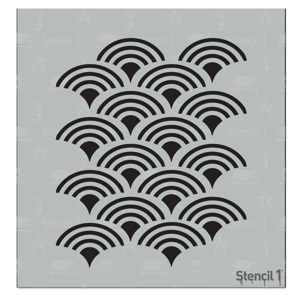 Large Scallop Stencil Set - Includes Two Identical Mermaid Scale Stencil  Patterns for Painting Large Pattern Designs on Walls, Floors, Furniture &  More - Fish Scale Wall Stencils (13 L x 18