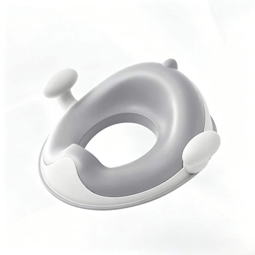 Baby Potty Training Toilet Seat with Soft Cushion Handles, Double Anti-Slip Design and Splash Guard (Gray) price history on PriceWatchPro