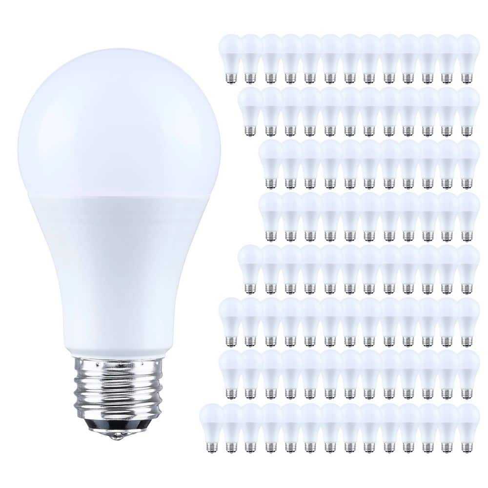 60-Watt Equivalent A19 Non-Dimmable Indoor and Outdoor Rated LED Light Bulb in Cool White (100-Pack) price history on PriceWatchPro