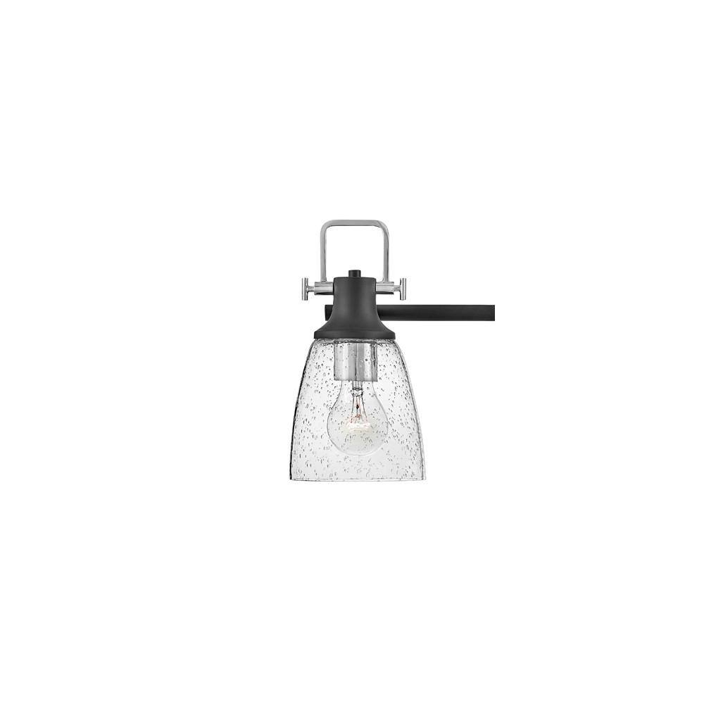 Easton Black and Chrome 3-Light Dimmable Vanity Light