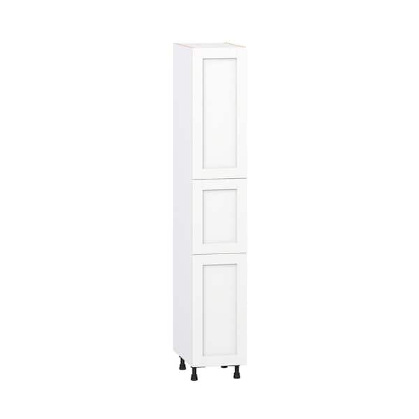 Milton 15 in. W x 24 in. D x 89.5 in. H Assembled Shaker Pantry Kitchen Cabinet in Bright White