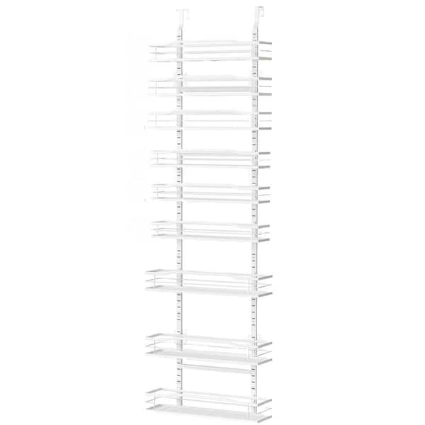 9-Shelf White Hanging Pantry Organizer Over The Door Pantry Organizer Spice Rack for Kitchen Bedroom Bathroom