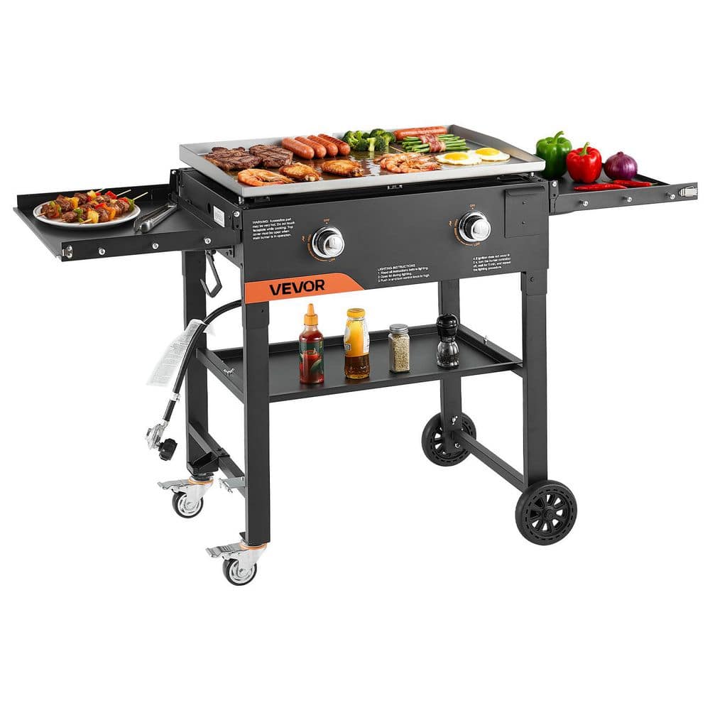 Gas Griddle, 2-Burner Flat Top Grill, 28 in. Grill Plate Propane Griddle with Wheels, 30000 BTU Outdoor, Pulse Ignition price history on PriceWatchPro