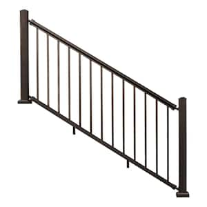 Allure 96 in. x 42 in. Bronze Aluminum Pre-Assembled Stair Railing Kit