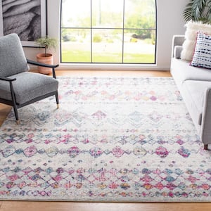 Madison Grey/Purple 10 ft. x 14 ft. Geometric Floral Area Rug