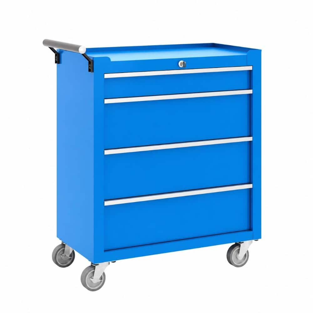 Heavy Duty Blue 24 in.4-Drawer Rolling Tool Chest Organizer with Smooth Slides,Protective Liner,Side Handle price history on PriceWatchPro