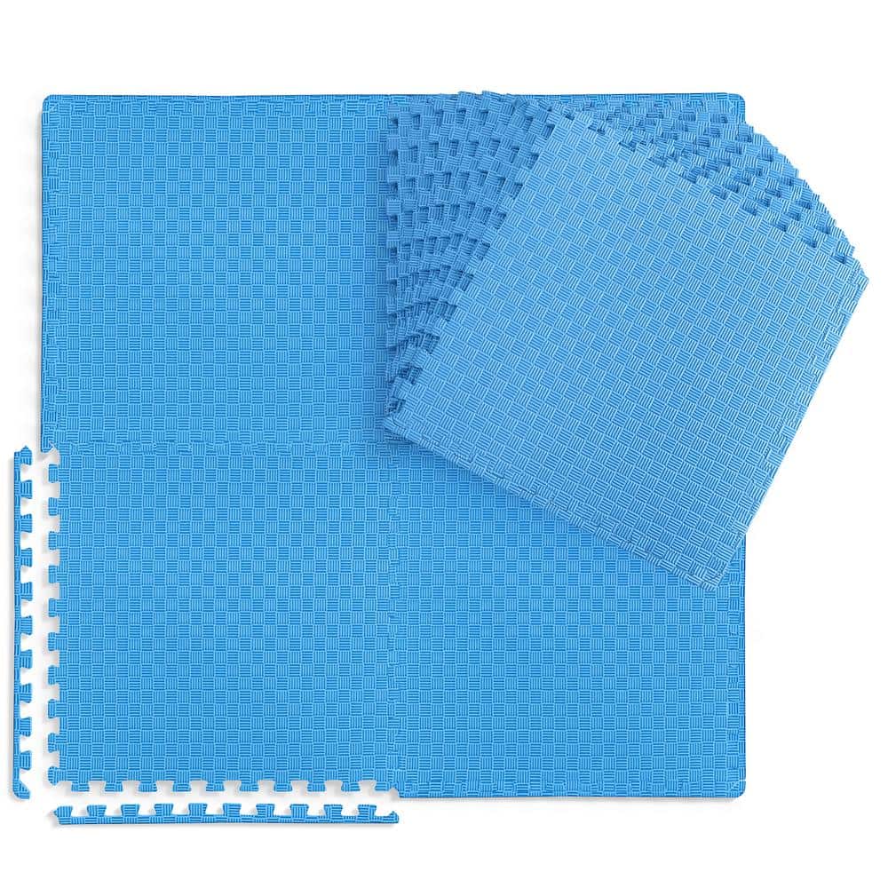 Blue 24 in. W x 24 in. L x 0.5 in. T EVA Foam Tatami Pattern Gym Flooring Mat (18 Tiles/Pack) (72 sq. ft.) price history on PriceWatchPro