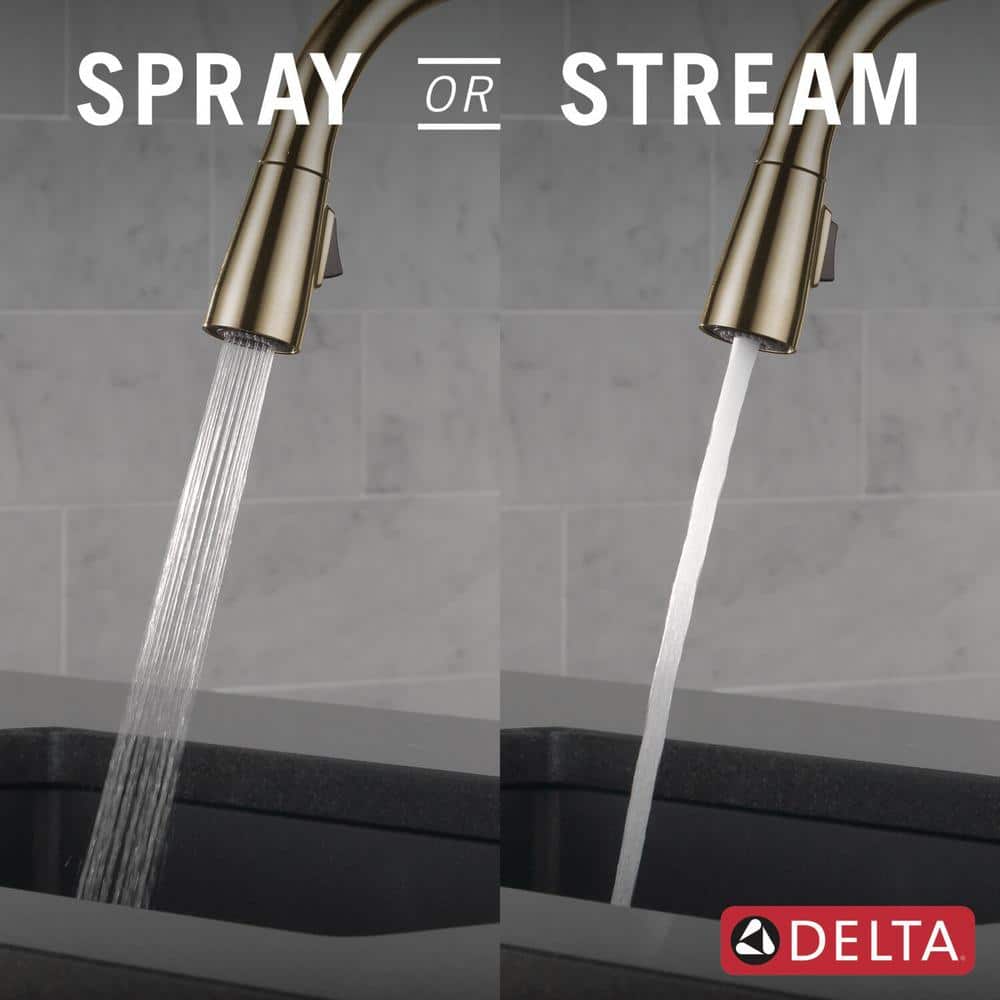 Champagne Bronze Pull-Down Kitchen Faucet with Magnetic Docking