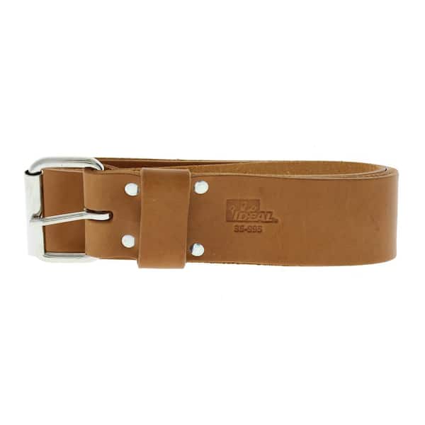 IDEAL 2 in. x 48 in. Premium Leather Roller Buckle Tool Belt Bag
