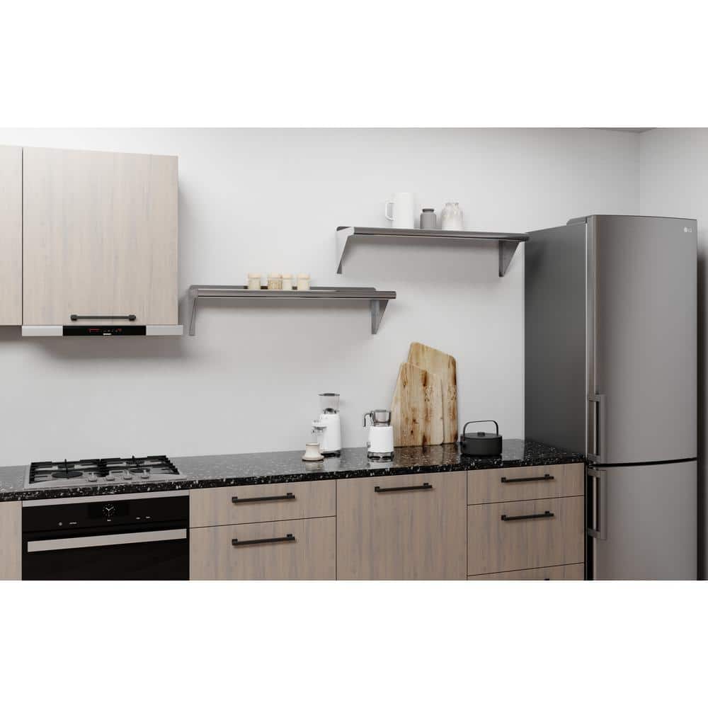 36" Stainless Steel Wall Shelf with Brackets