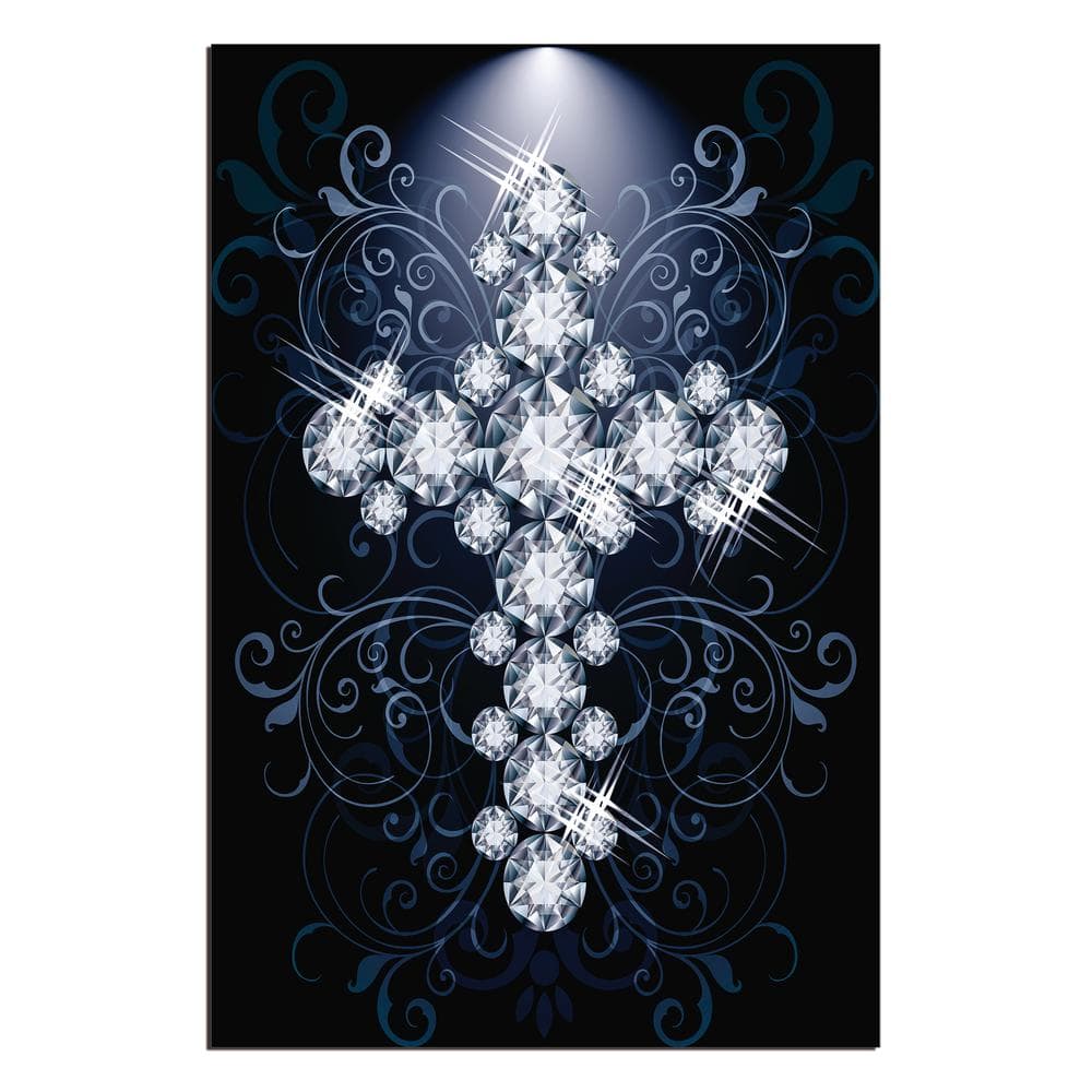 Oppidan Home Diamond Cross Acrylic Wall Art 48 in. H x 32 in. W