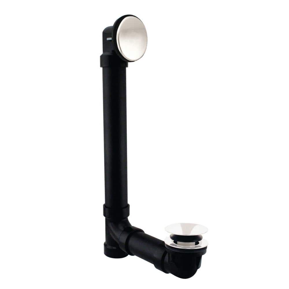 12 in. & 4 in. Bath Waste & Overflow with Tip-Toe Drain Plug and Illusionar