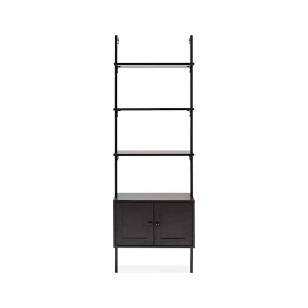 Happimess Tulare 72.05" MidCentury Industrial 4-Shelf Wood Wall-Mounted - View #4