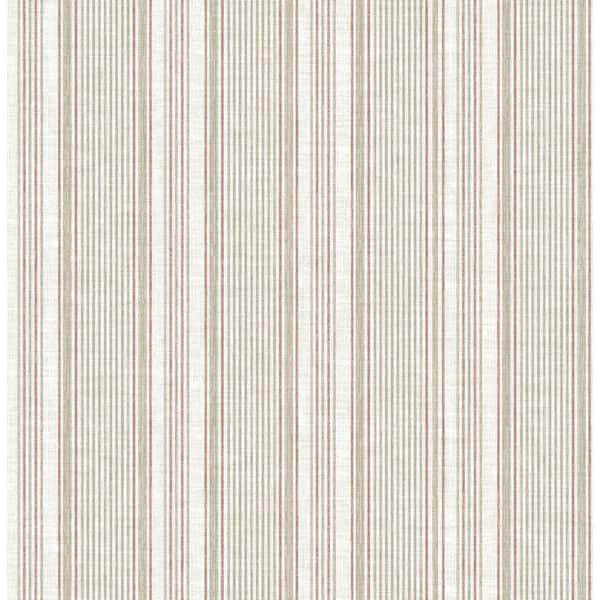A-Street Prints Ayanna Rust red Striped Wallpaper Sample