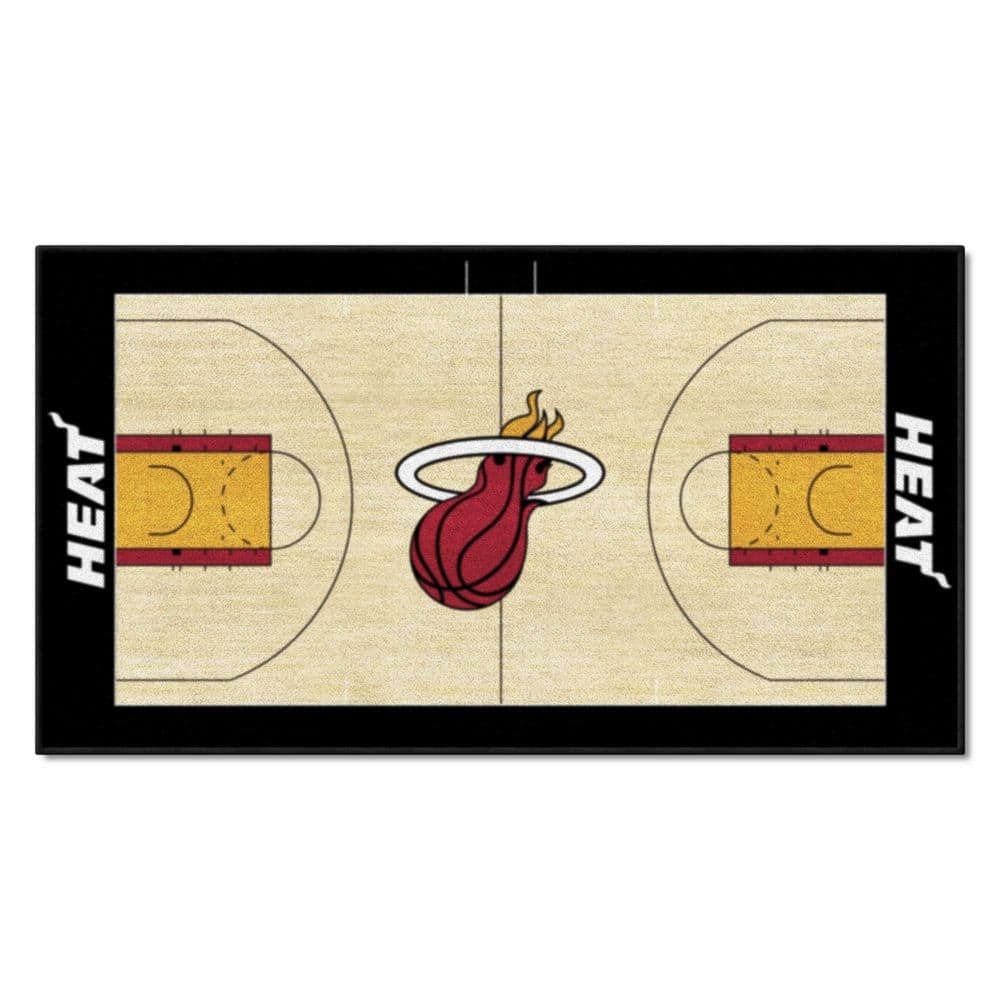 FANMATS NBA Miami Heat Heavy Duty Floor Mat, 2-Piece
