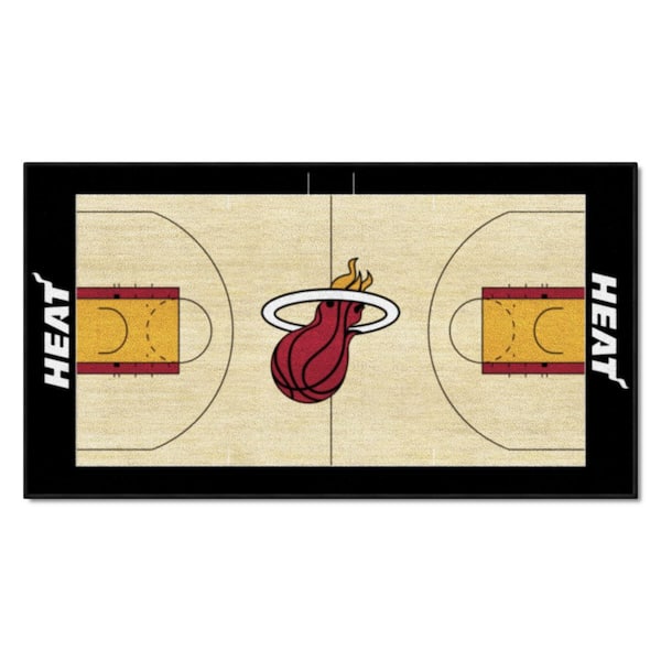 FANMATS Miami Heat NBA 2 ft. x 4 ft. NBA Court Runner Rug