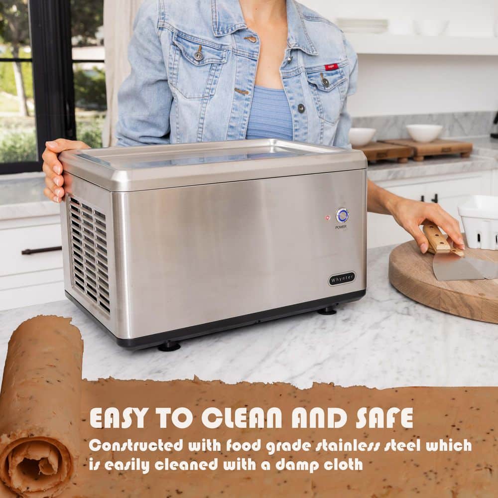 Whynter Stainless Steel Portable Instant Ice Cream Maker with Compressor