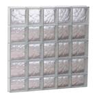 32.75 in. x 36.75 in. x 3.125 in. Frameless Wave Pattern Non-Vented Glass Block Window